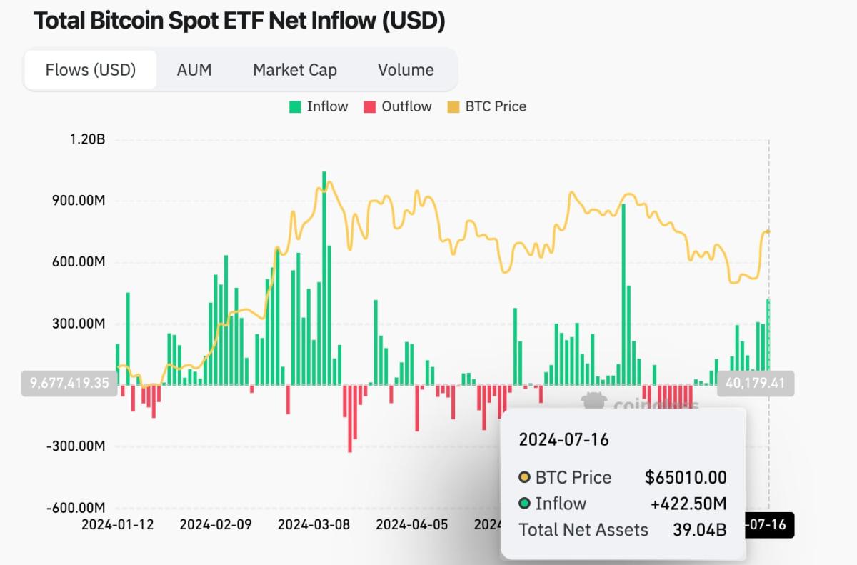 Bitcoin ETF Inflows Surge as Institutions Go Long-Term